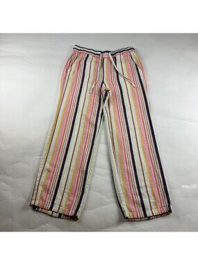 Old Navy Bright Stripe Linen Blend Wide Leg Lounge Pant S